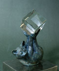 Маленький лемур., 1993, бронза, оптическое стекло, 28 х 15 х 15 